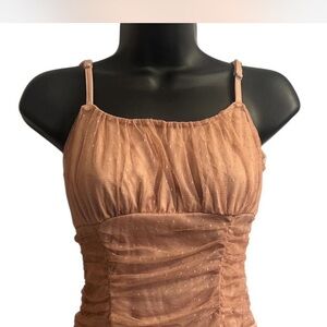 Le Lis Soft Pink Lace Detail Body Suit Sz S